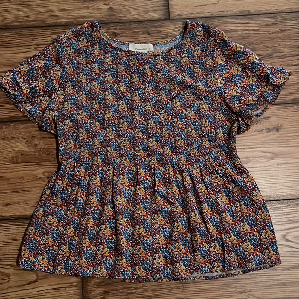 Colorful floral blouse